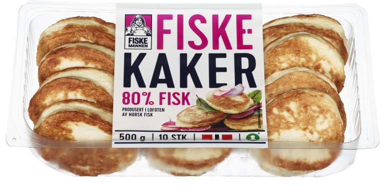 Bilde av en pakke med Fiskemannen Fiskekaker 80 % fisk