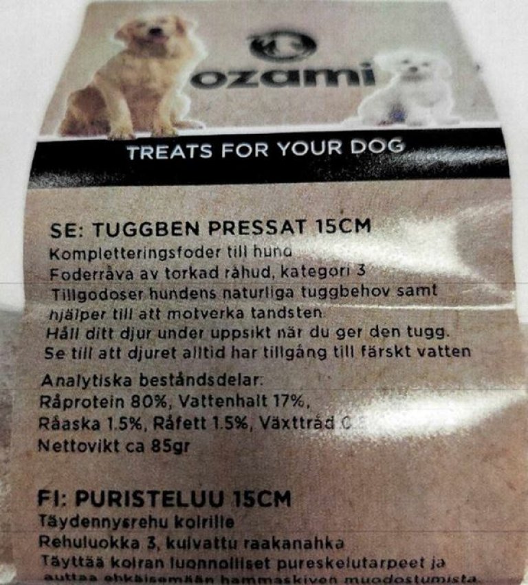 Forsiden av produktet med labrador og liten hvit hund