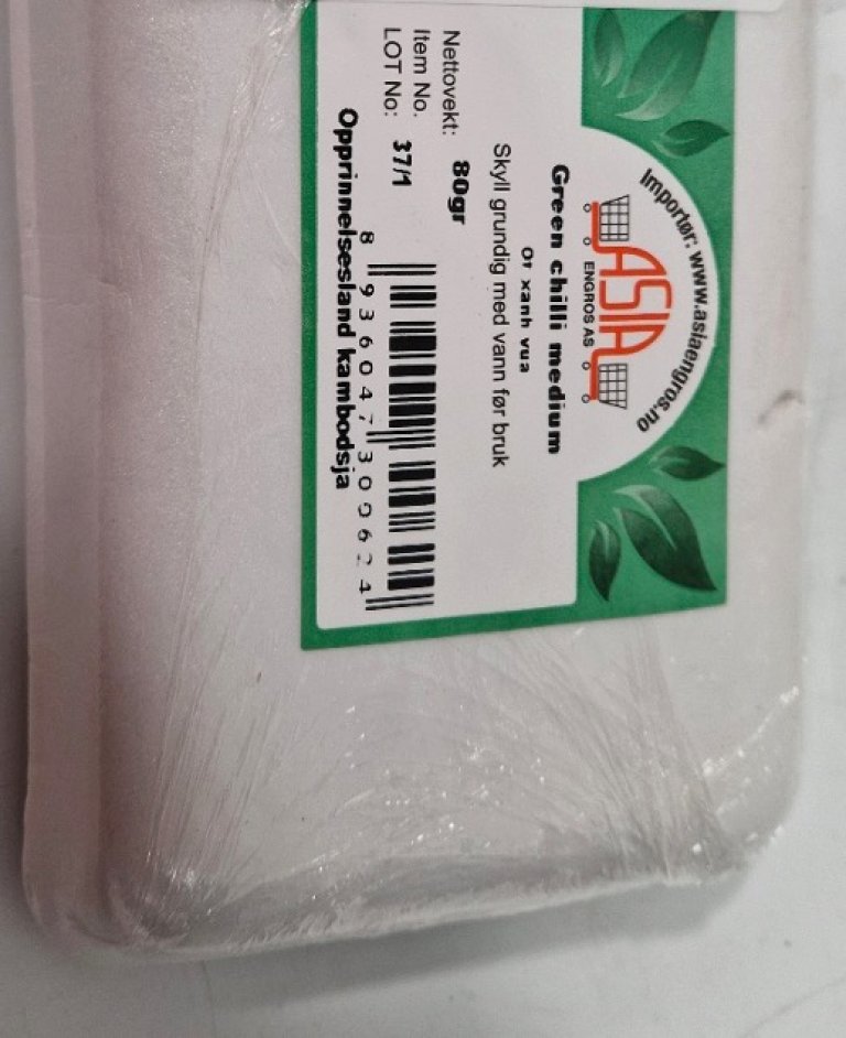 Pakke med Green chilli medium
