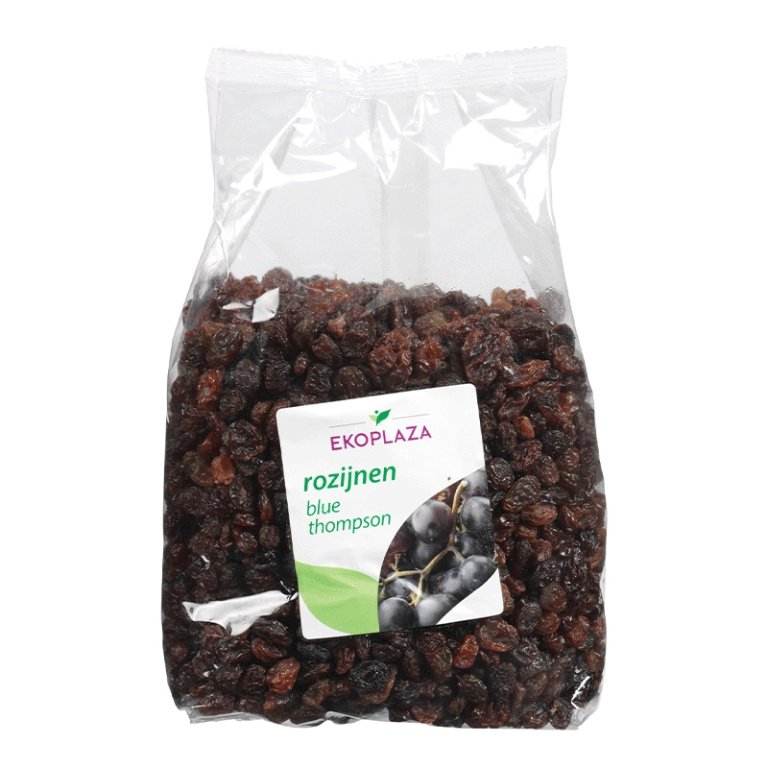 En pakke Ekoplaza rozijnen blue thompson