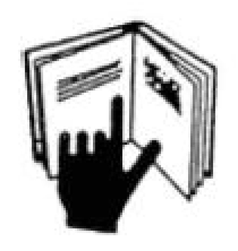 Illustrasjon av en etikett som henviser til vedlagt informasjon for fullstendig ingrediensliste og forholdsregler