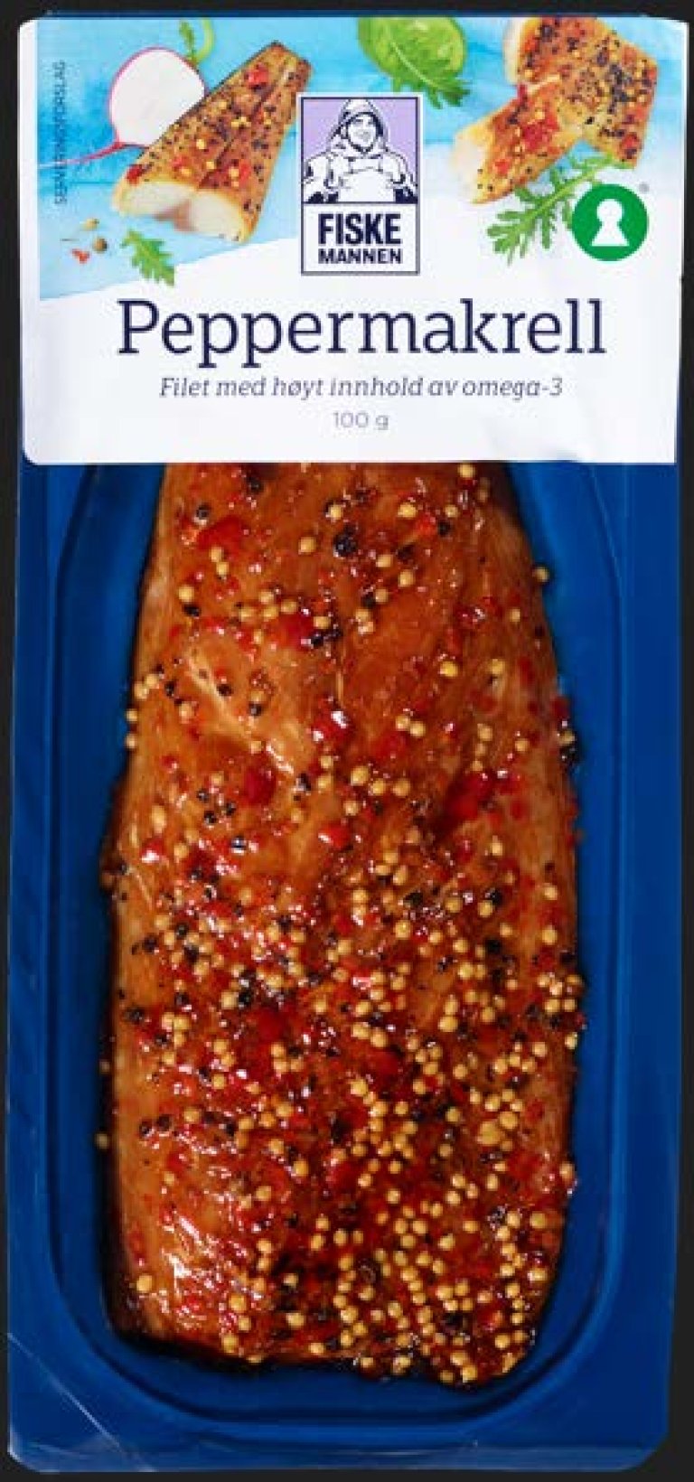 Pakke med peppermakrell